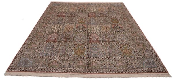 Kashmir Oriental Rug 282 × 354 cm, Silk, hand-knotted — view 2
