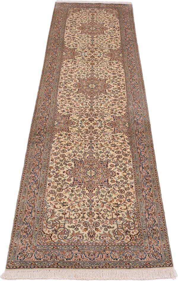 Kashmir Oriental Rug 77 × 325 cm, Silk, hand-knotted — view 2
