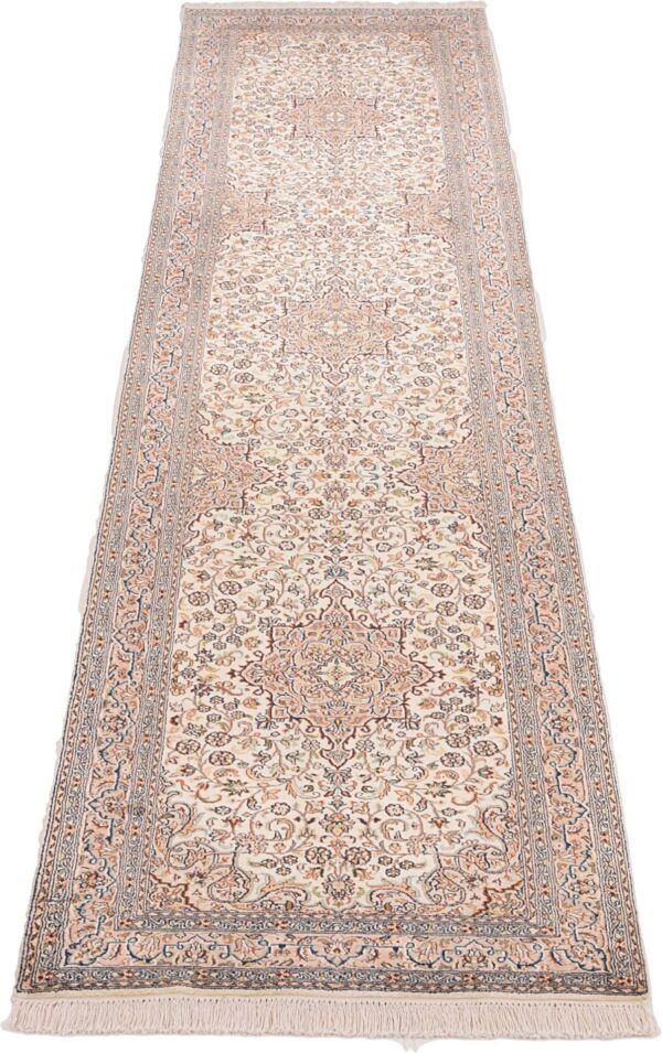 Kashmir Oriental Rug 77 × 325 cm, Silk, hand-knotted — view 3