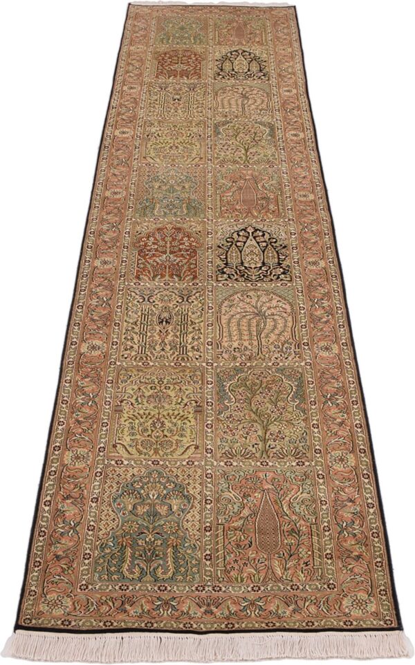 Kashmir Oriental Rug 82 × 365 cm, Silk, hand-knotted — view 2