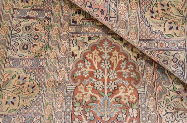 Kashmir Oriental Rug 94 × 308 cm, Silk, hand-knotted, Indian — view 5