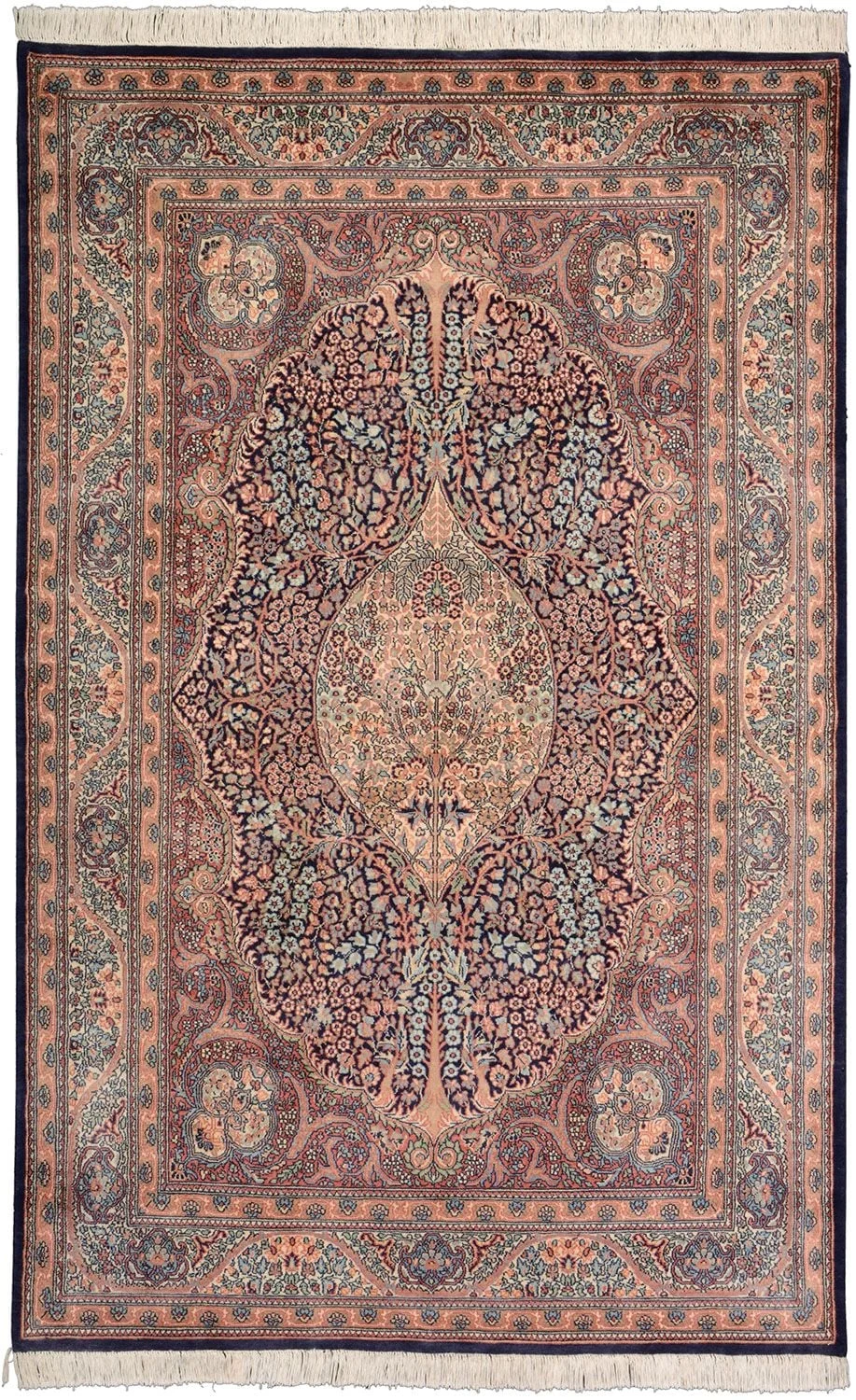 Kerman Oriental Rug 140 × 215 cm, Wool, hand-knotted, antique