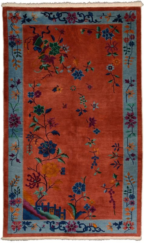 Peking Oriental Rug 125 × 207 cm, Wool, hand-knotted, antique Peking Oriental Rug 125 × 207 cm, Wool, hand-knotted, antique
