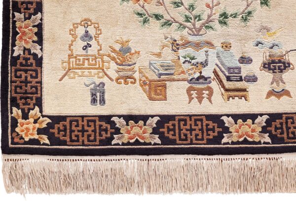 Peking Oriental Rug 60 × 93 cm, Silk, hand-knotted — view 5