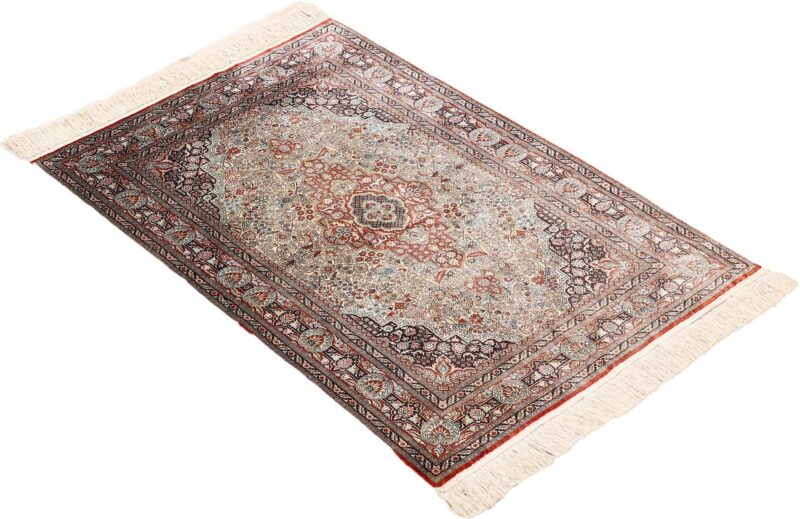 Peking Oriental Rug 62 × 91 cm, Silk, hand-knotted, filigree — view 4