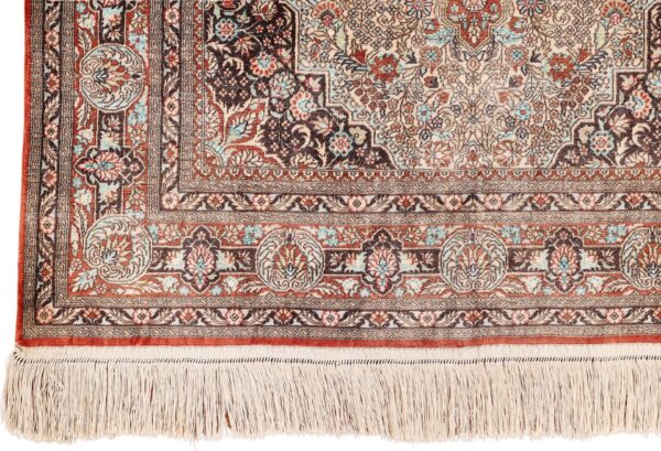 Peking Oriental Rug 62 × 91 cm, Silk, hand-knotted, filigree — view 5