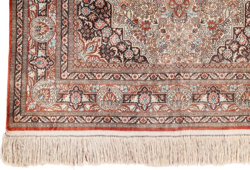 Peking Oriental Rug 62 × 91 cm, Silk, hand-knotted, filigree — view 5