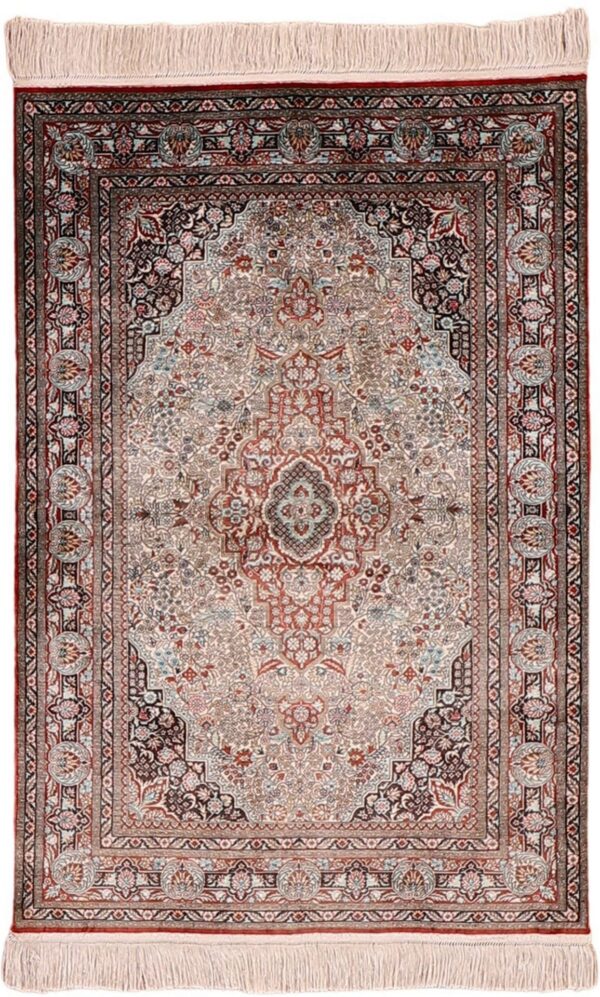 Peking Oriental Rug 62 × 91 cm, Silk, hand-knotted, filigree