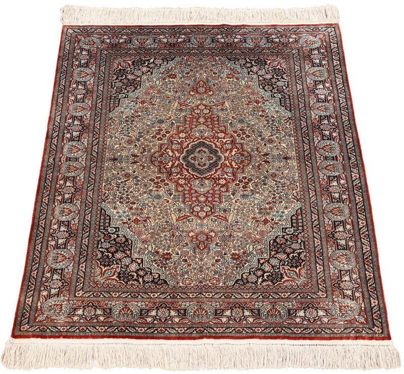 Peking Oriental Rug 62 × 91 cm, Silk, hand-knotted, filigree — view 2