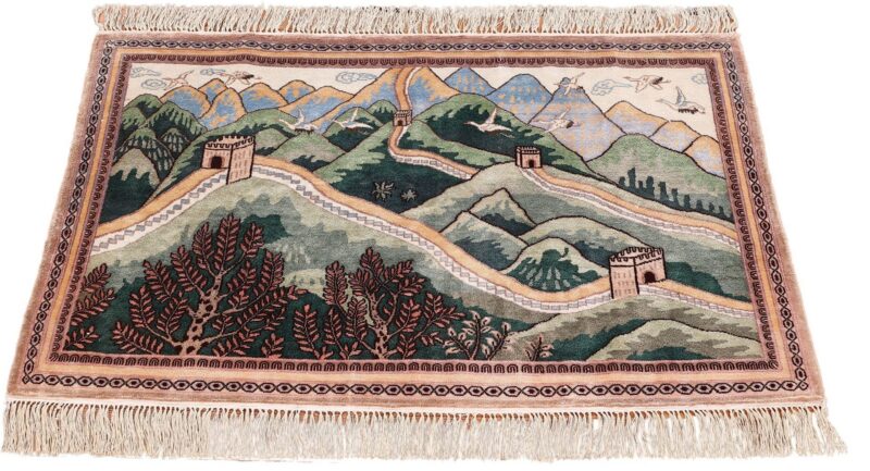 Peking Oriental Rug 65 × 90 cm, Silk, hand-knotted — view 2