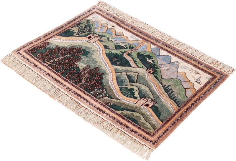 Peking Oriental Rug 65 × 90 cm, Silk, hand-knotted — view 3