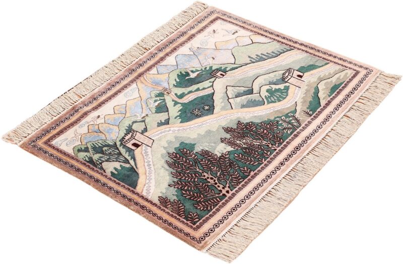 Peking Oriental Rug 65 × 90 cm, Silk, hand-knotted — view 4