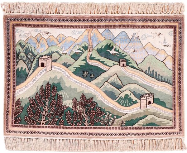 Peking Oriental Rug 65 × 90 cm, Silk, hand-knotted