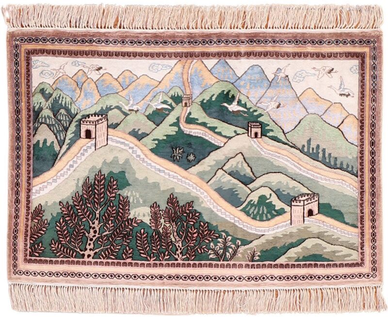 Peking Oriental Rug 65 × 90 cm, Silk, hand-knotted