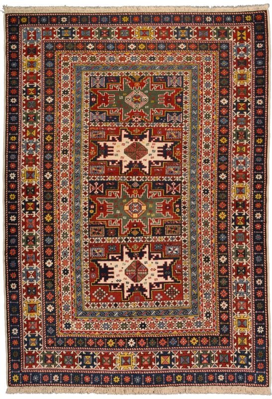 Shiraz Oriental Rug 140 × 203 cm, Wool, hand-knotted, antique