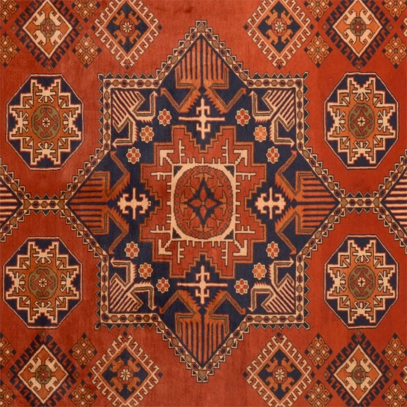 Turkmen Oriental Rug 246 × 300 cm, Wool, hand-knotted, antique — view 4