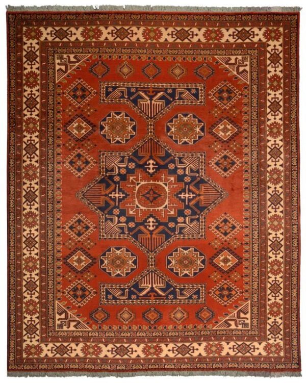 Turkmen Oriental Rug 246 × 300 cm, Wool, hand-knotted, antique