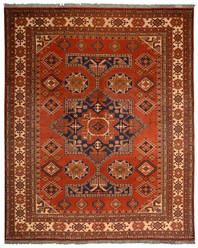 Turkmen Oriental Rug 246 × 300 cm, Wool, hand-knotted, antique