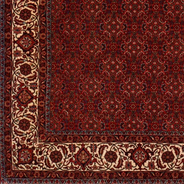 Bijar Persian Rug 208 × 214 cm, Wool and Silk, hand-knotted — view 4 Bijar Persian Rug 208 × 214 cm, Wool and Silk, hand-knotted — view 4