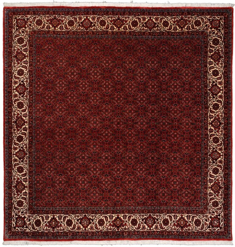 Bijar Persian Rug 208 × 214 cm, Wool and Silk, hand-knotted