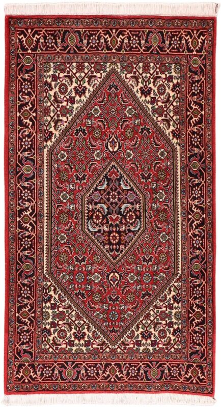 Bijar Persian Rug 82 × 149 cm, Wool and Silk, hand-knotted