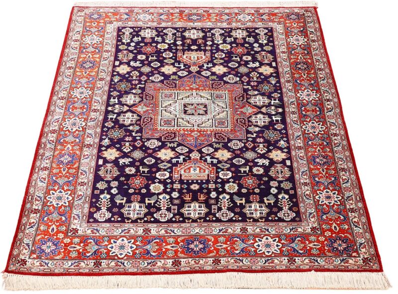 Qom Persian Rug 104 × 155 cm, Silk, hand-knotted, exclusive — view 2