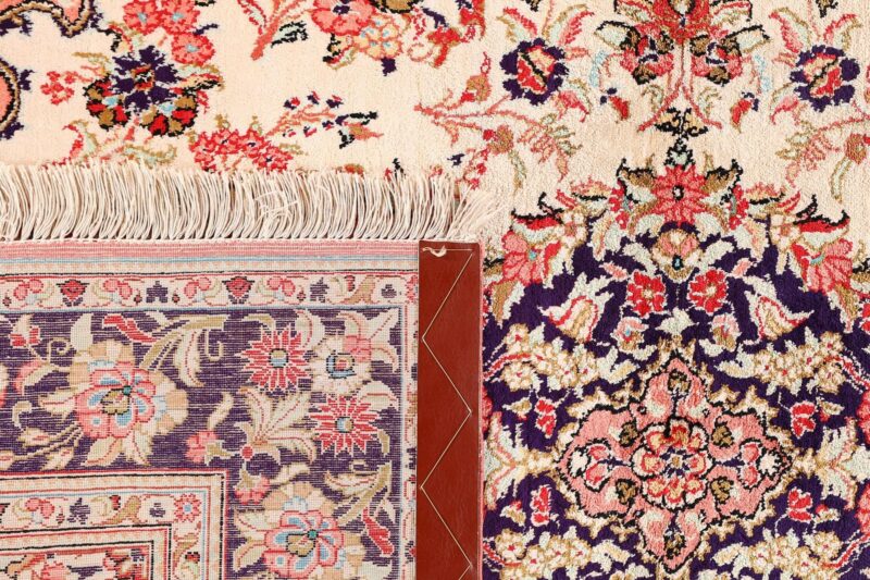 Qom Persian Rug 109 × 149 cm, Silk, hand-knotted, exclusive — view 7