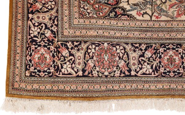 Qom Persian Rug 135 × 195 cm, Silk, hand-knotted, antique — view 5