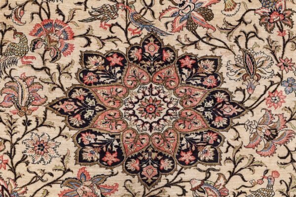 Qom Persian Rug 135 × 195 cm, Silk, hand-knotted, antique — view 6