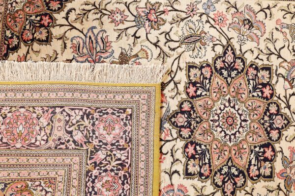 Qom Persian Rug 135 × 195 cm, Silk, hand-knotted, antique — view 8
