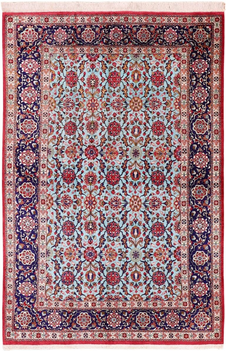 Qom Persian Rug 135 × 200 cm, Silk, hand-knotted