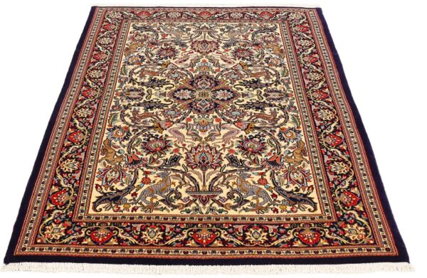Qom Persian Rug 135 × 219 cm, Wool and Silk, hand-knotted — view 2 Qom Persian Rug 135 × 219 cm, Wool and Silk, hand-knotted — view 2