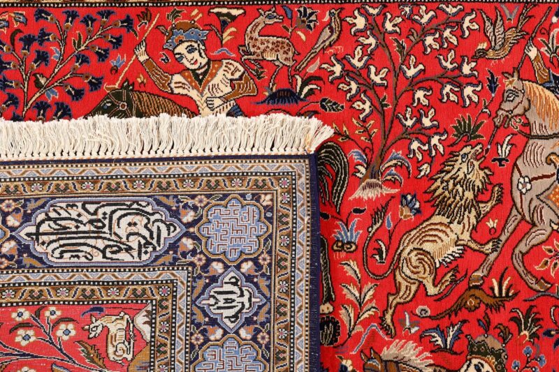Qom Persian Rug 137 × 212 cm, Wool and Silk, hand-knotted — view 8