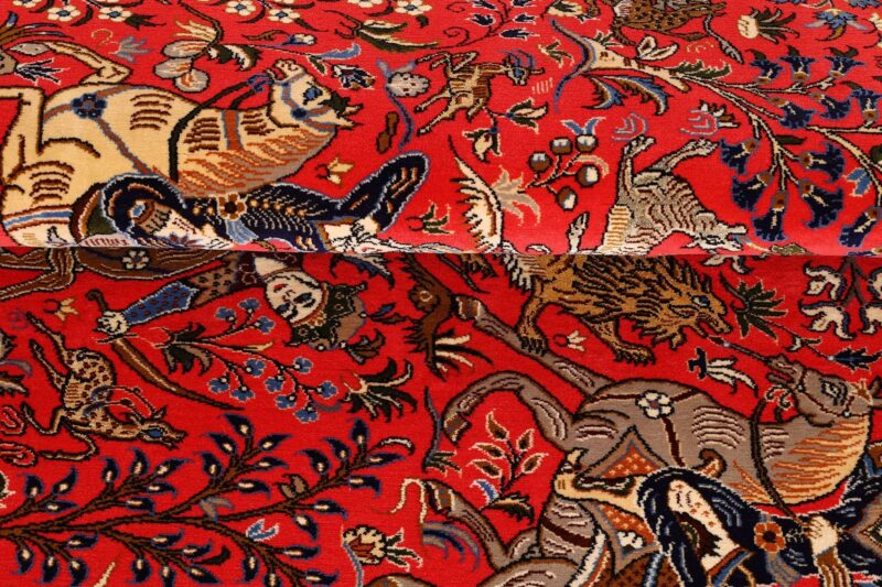 Qom Persian Rug 137 × 212 cm, Wool and Silk, hand-knotted — view 9