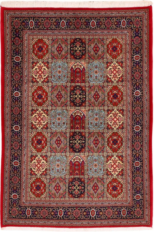 Qom Persian Rug 148 × 201 cm, Wool and Silk, hand-knotted Qom Persian Rug 148 × 201 cm, Wool and Silk, hand-knotted