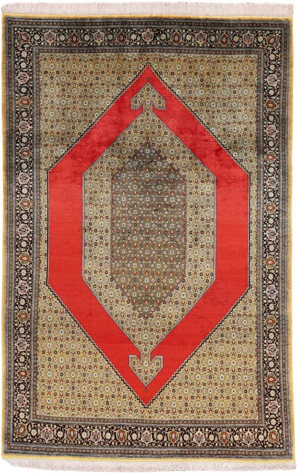 Qom Persian Rug 206 × 316 cm, Silk, hand-knotted, exclusive