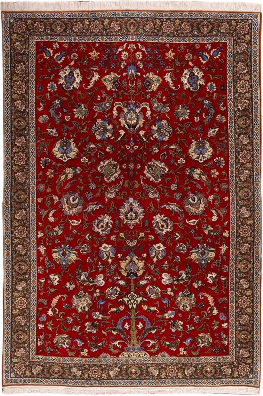 Qom Persian Rug 218 × 318 cm, Wool and Silk, hand-knotted