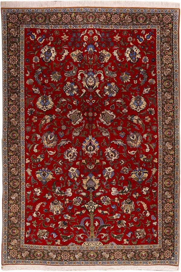 Qom Persian Rug 218 × 318 cm, Wool and Silk, hand-knotted