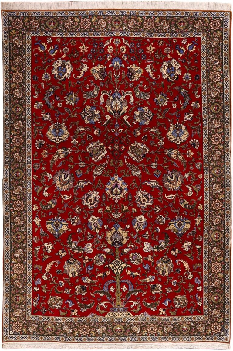 Qom Persian Rug 218 × 318 cm, Wool and Silk, hand-knotted