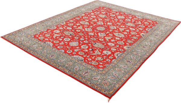 Qom Persian Rug 246 × 325 cm, Wool and Silk, hand-knotted — view 5 Qom Persian Rug 246 × 325 cm, Wool and Silk, hand-knotted — view 5