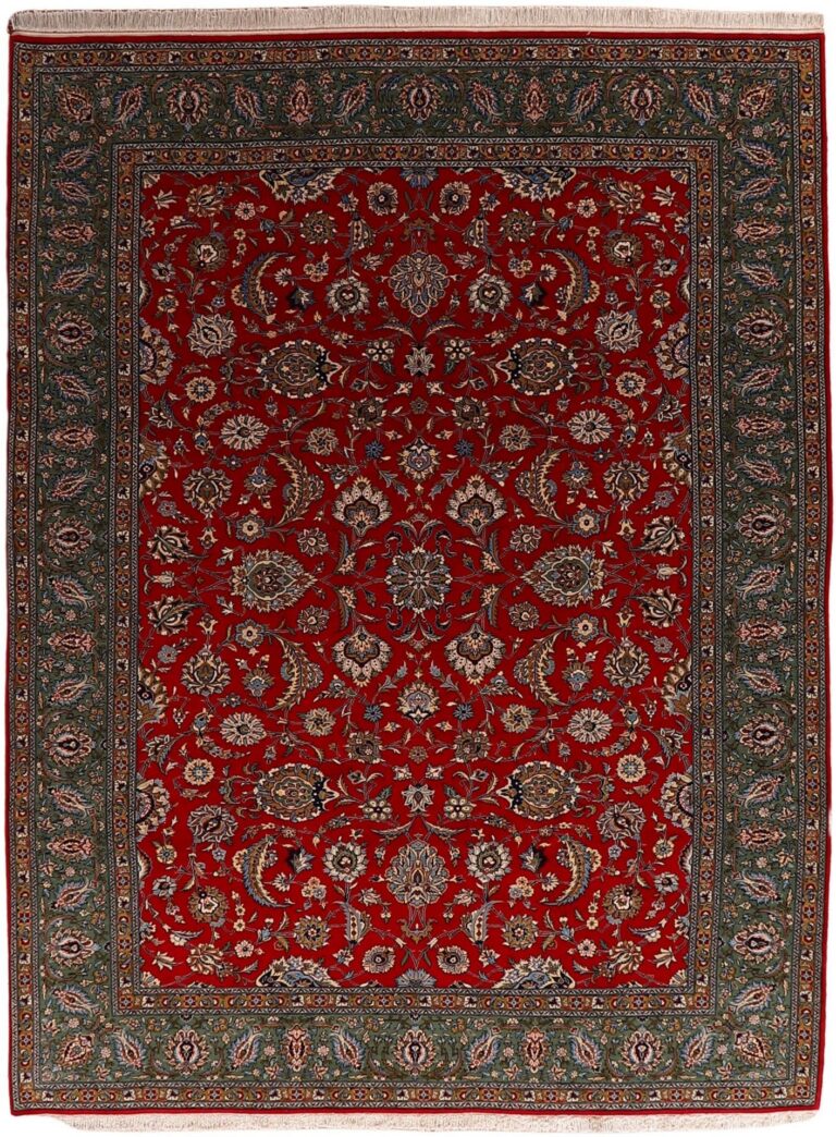 Qom Persian Rug 246 × 325 cm, Wool and Silk, hand-knotted