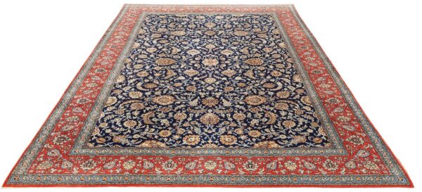 Qom Persian Rug 345 × 447 cm, Wool and Silk, hand-knotted — view 2 Qom Persian Rug 345 × 447 cm, Wool and Silk, hand-knotted — view 2