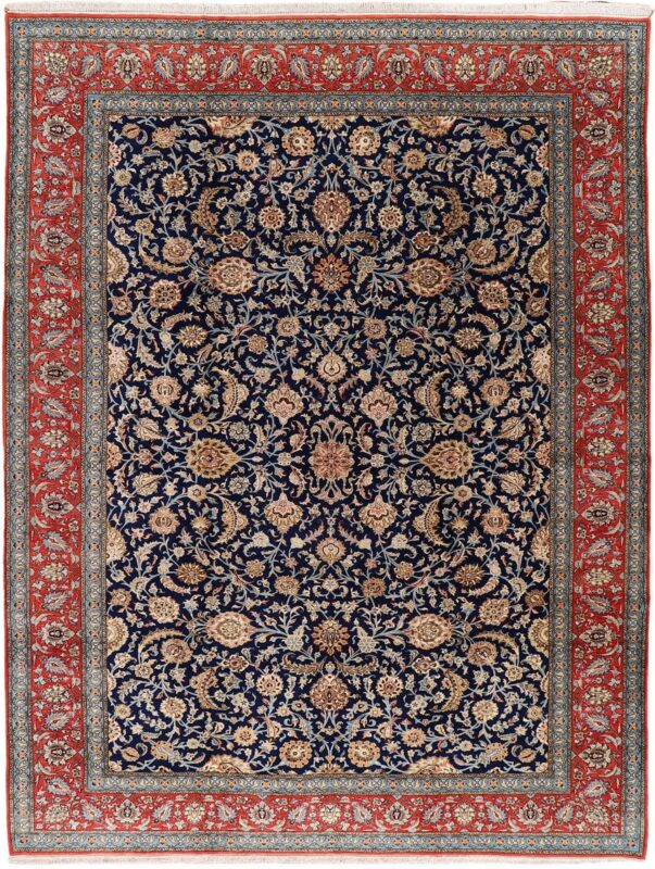 Qom Persian Rug 345 × 447 cm, Wool and Silk, hand-knotted Qom Persian Rug 345 × 447 cm, Wool and Silk, hand-knotted