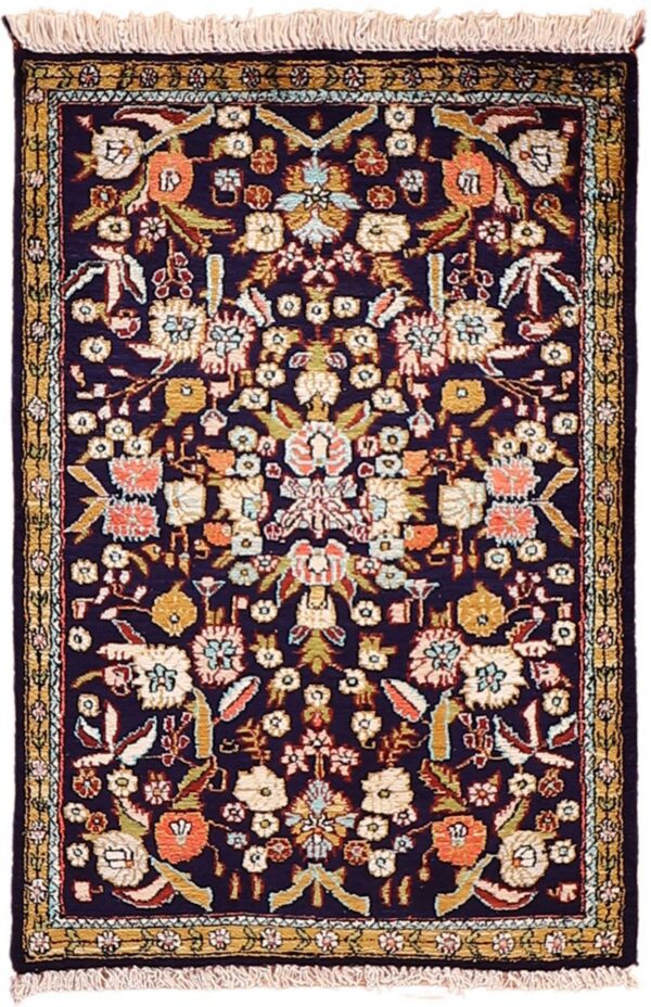 Qom Persian Rug 56 × 82 cm, Silk, hand-knotted, exclusive Qom Persian Rug 56 × 82 cm, Silk, hand-knotted, exclusive