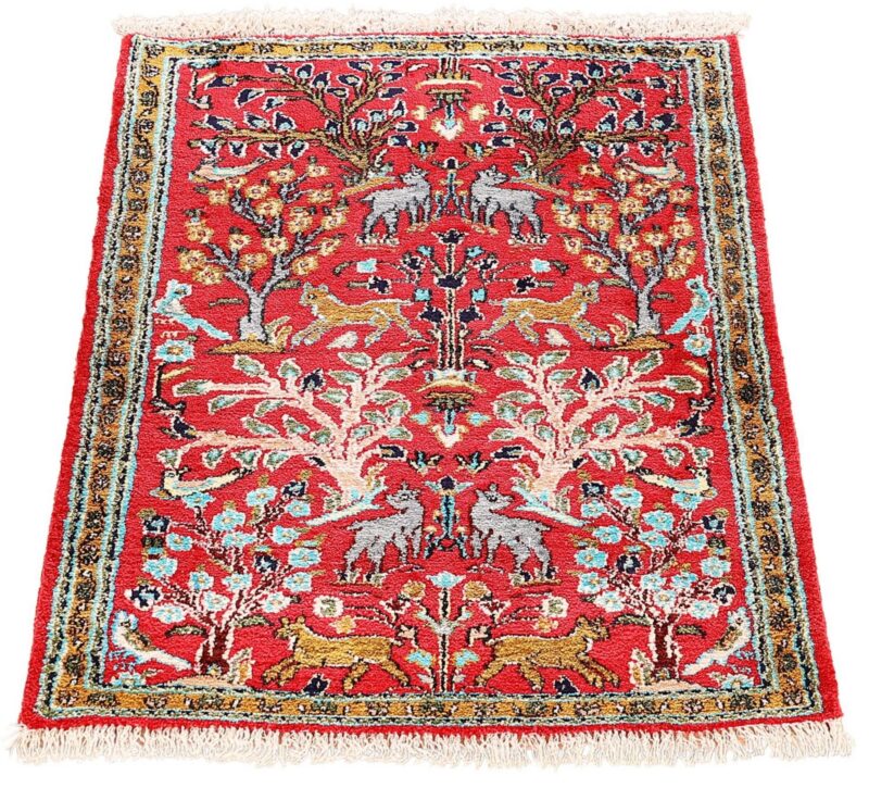 Qom Persian Rug 57 × 80 cm, Silk, hand-knotted — view 2