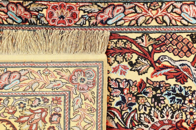 Qom Persian Rug 77 × 133 cm, Silk, hand-knotted — view 7