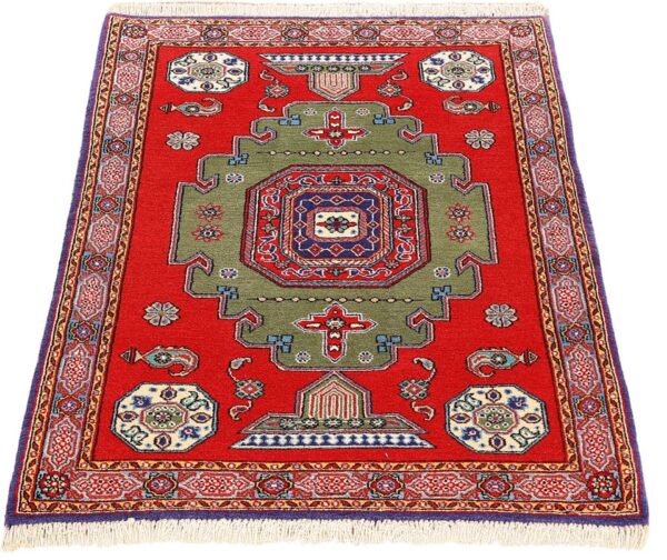 Qom Persian Rug 83 × 124 cm, Wool and Silk, hand-knotted — view 2