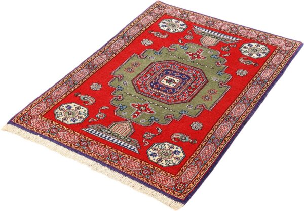 Qom Persian Rug 83 × 124 cm, Wool and Silk, hand-knotted — view 3