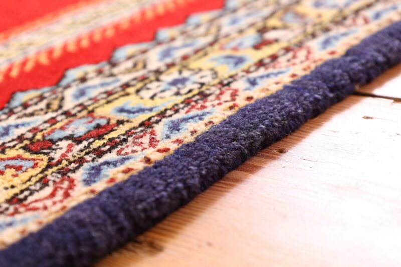Qom Persian Rug 84 × 123 cm, Wool and Silk, hand-knotted — view 6 Qom Persian Rug 84 × 123 cm, Wool and Silk, hand-knotted — view 6