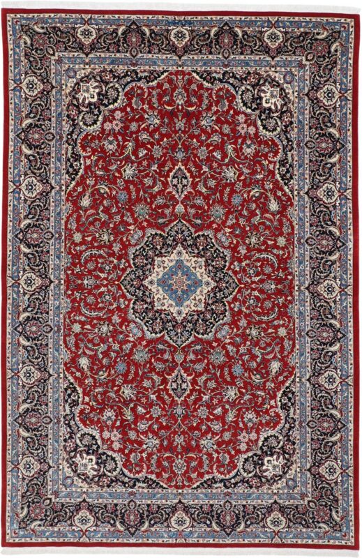 Isfahan Persian Rug 170 × 255 cm, Wool and Silk, hand-knotted